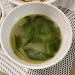 豆腐と小松菜の中華スープ